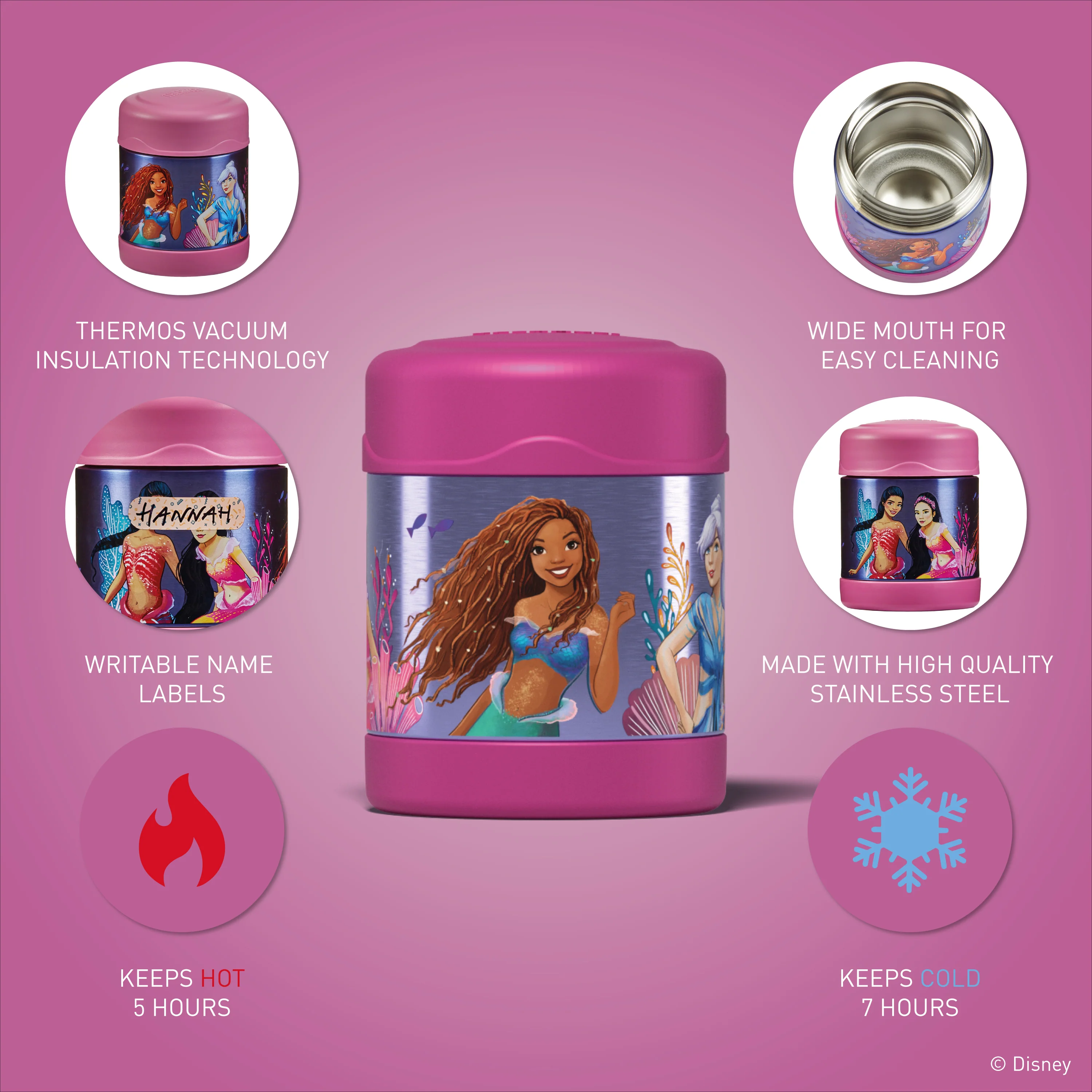 FUNTAINER® FOOD FLASK - DISNEY LITTLE MERMAID (LIVE ACTION) - Image 3