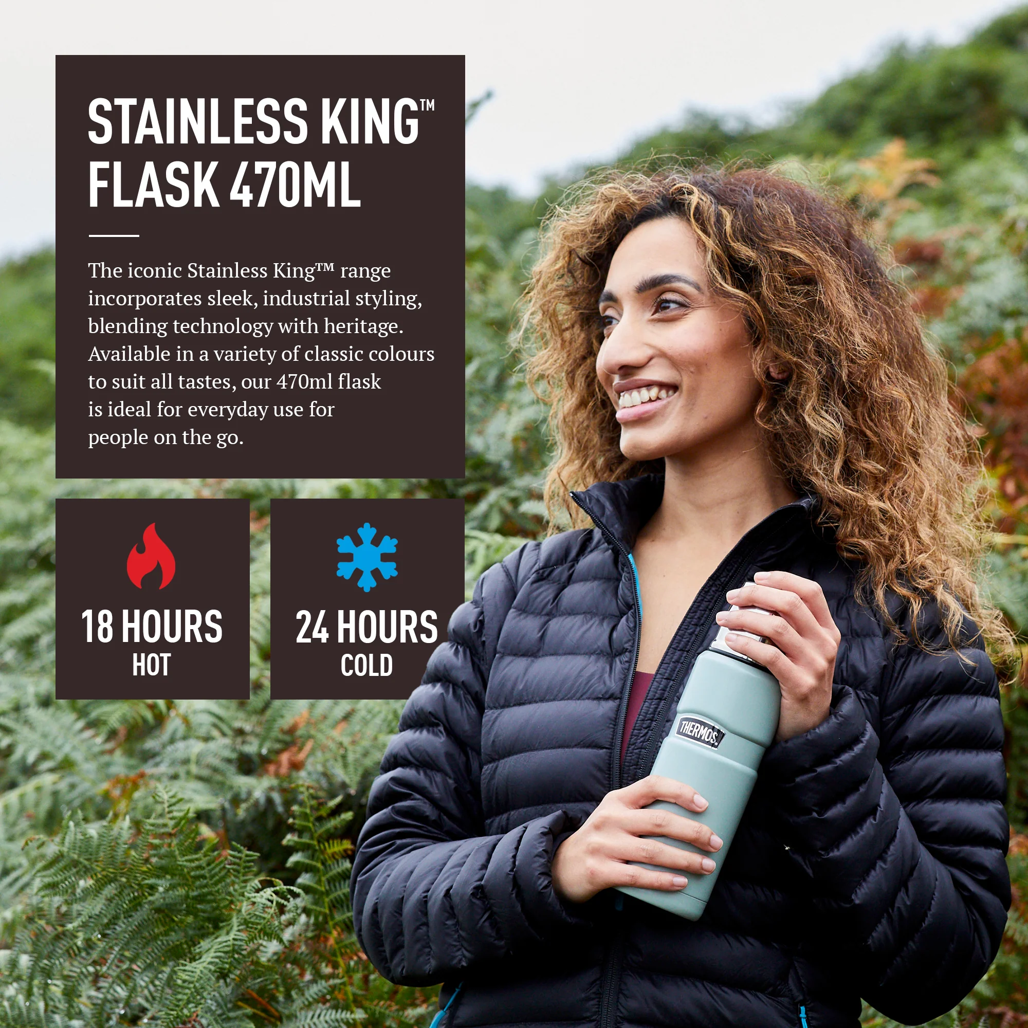 STAINLESS KING FLASK 470ML - Image 14