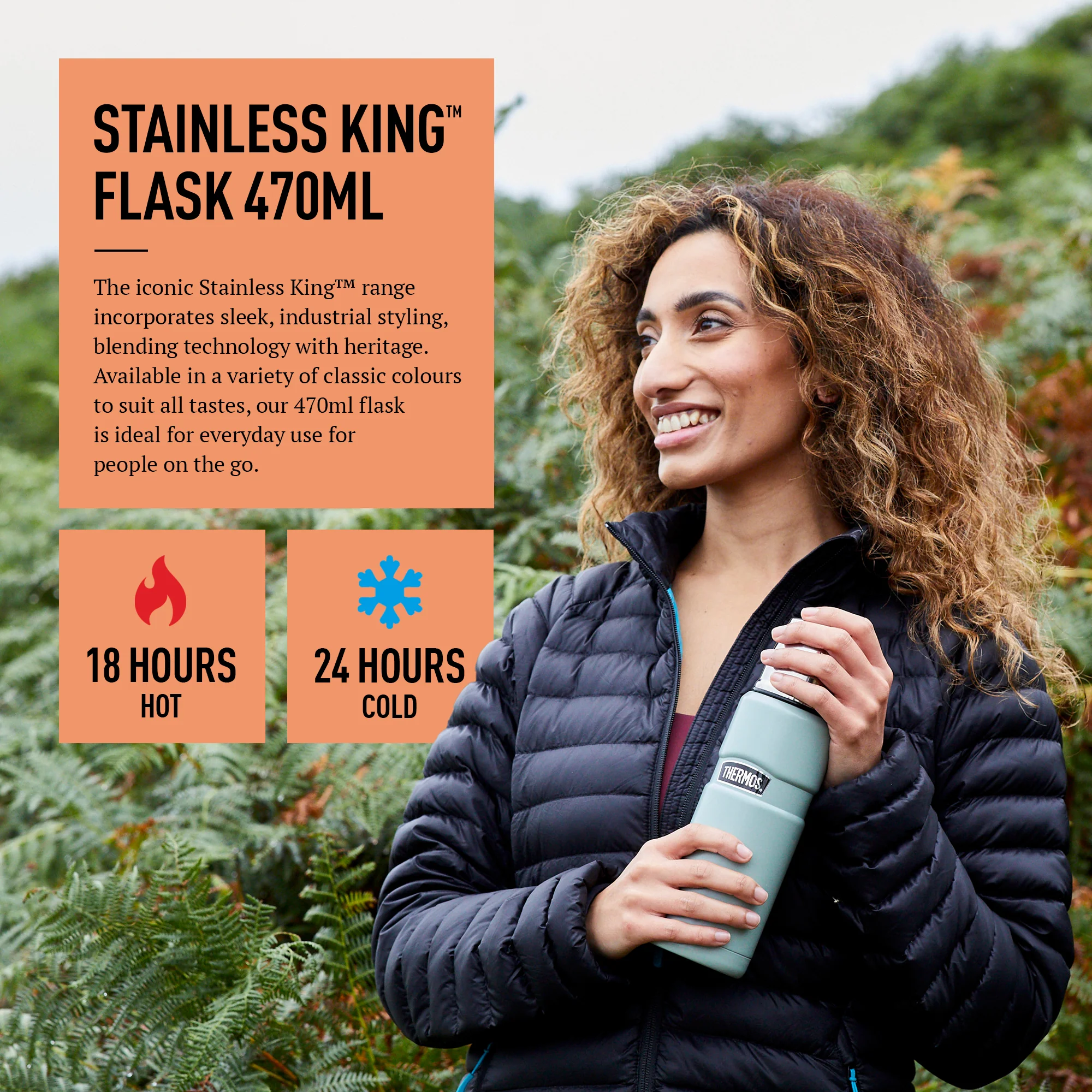 STAINLESS KING FLASK 470ML - Image 26