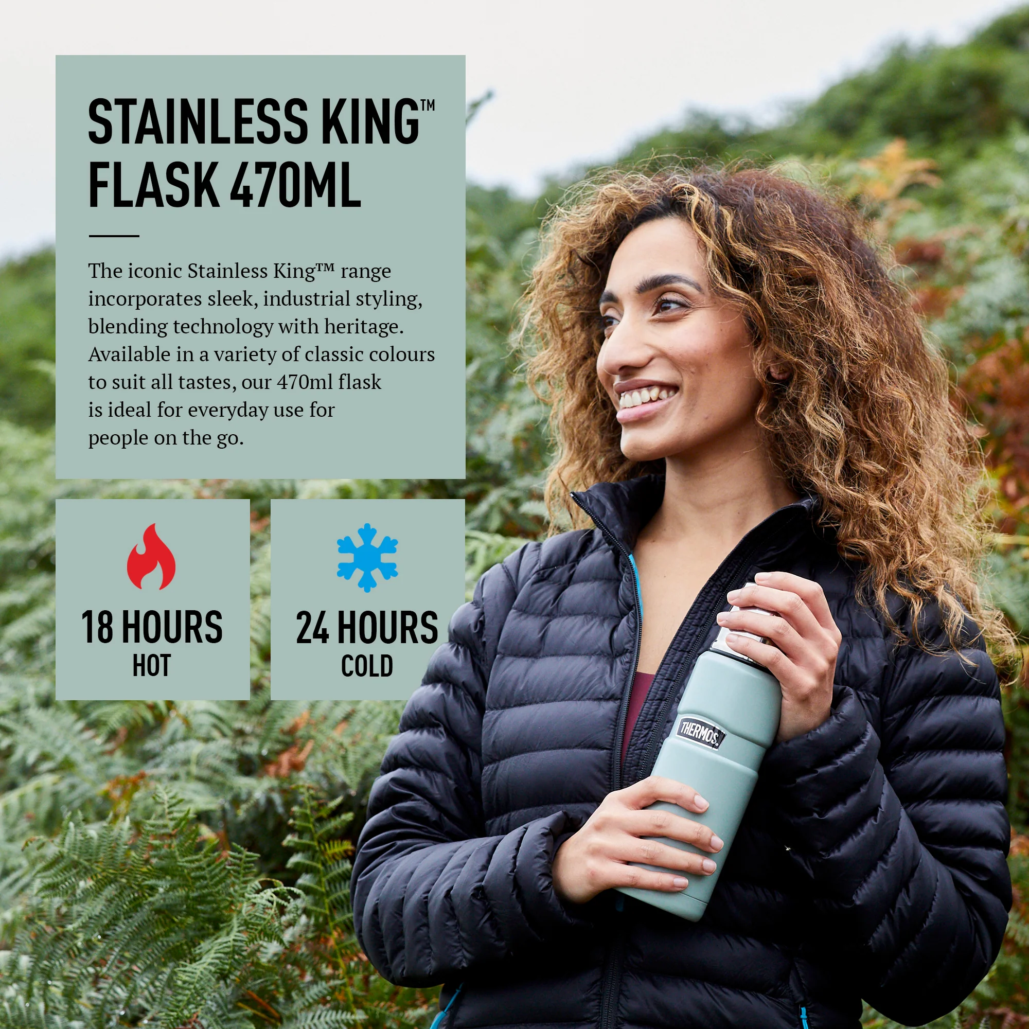 STAINLESS KING FLASK 470ML - Image 33