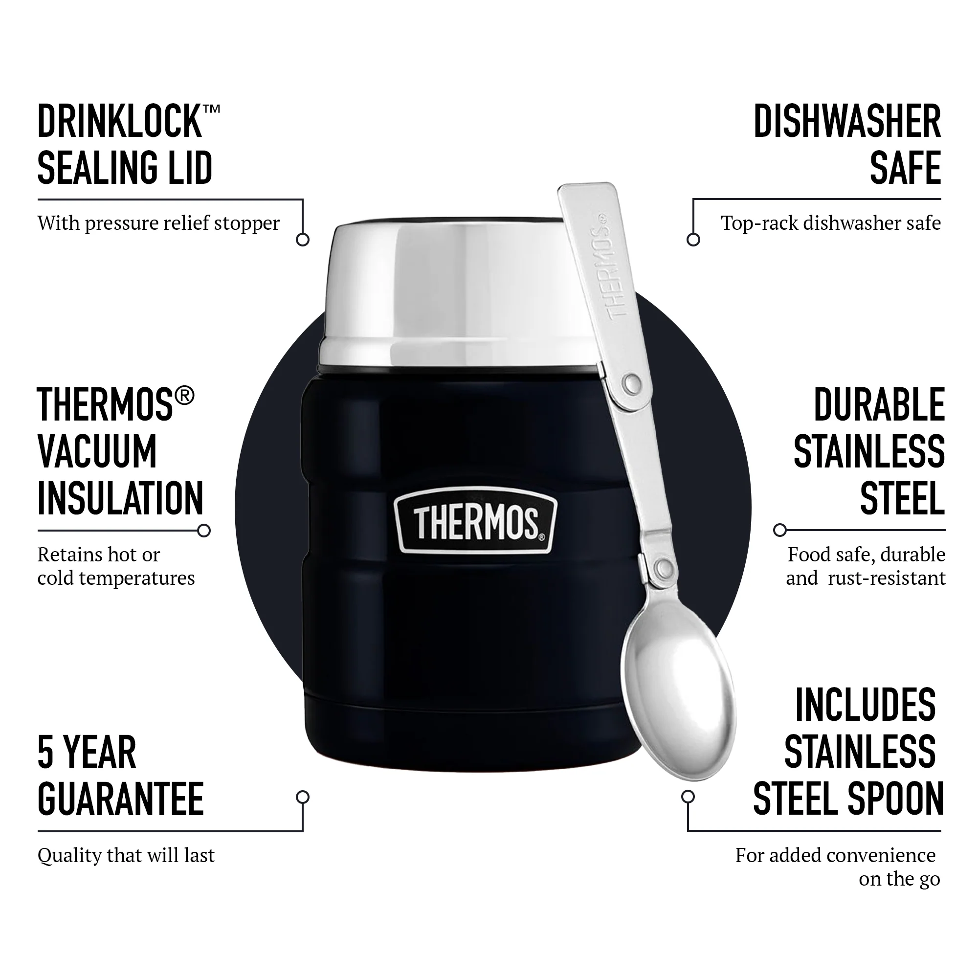 STAINLESS KING FOOD FLASK - Image 16