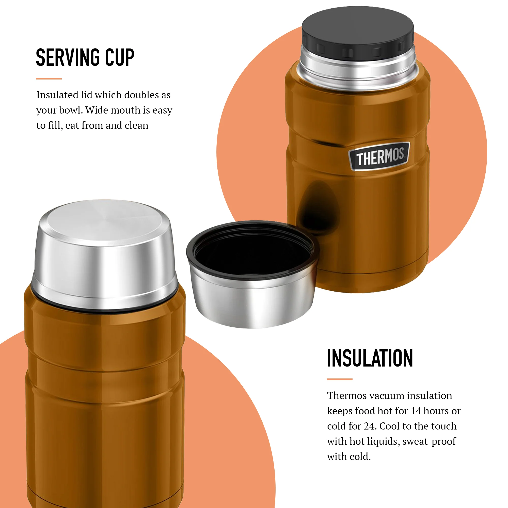 STAINLESS KING FOOD FLASK - Image 59