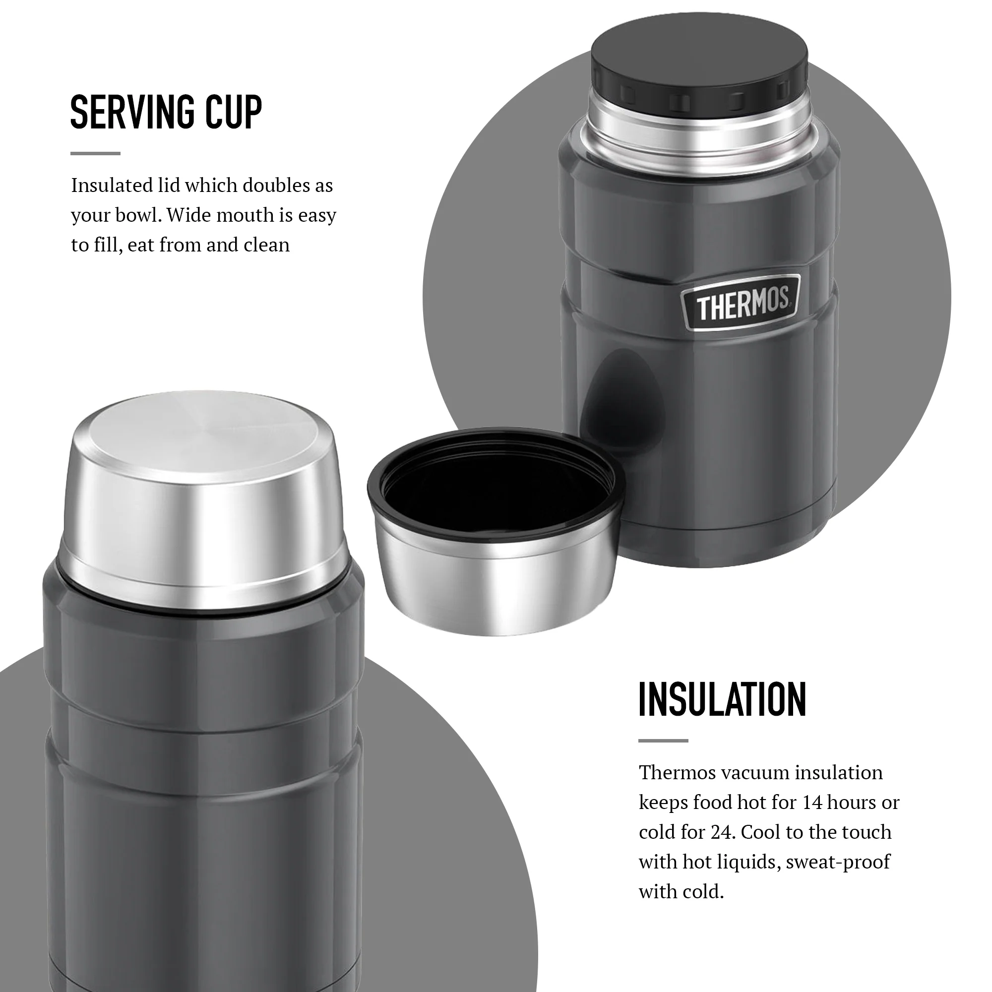 STAINLESS KING FOOD FLASK - Image 66