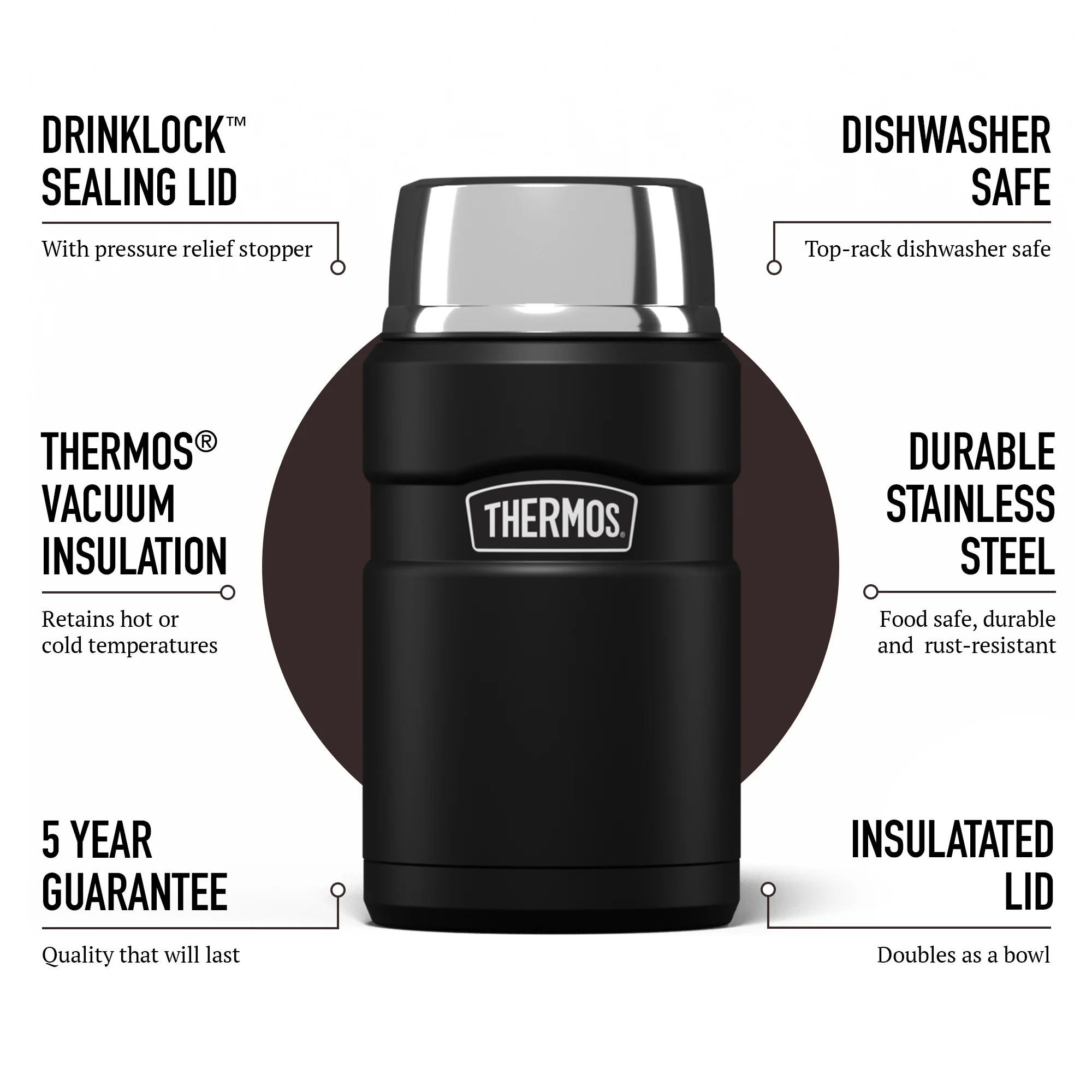 STAINLESS KING FOOD FLASK - Image 72